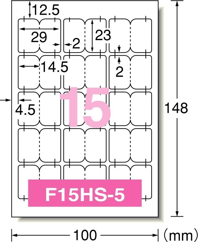 エーワン 26205 手書きもプリントもできるラベル はがきサイズ インデックス 15面 29× 中10シート