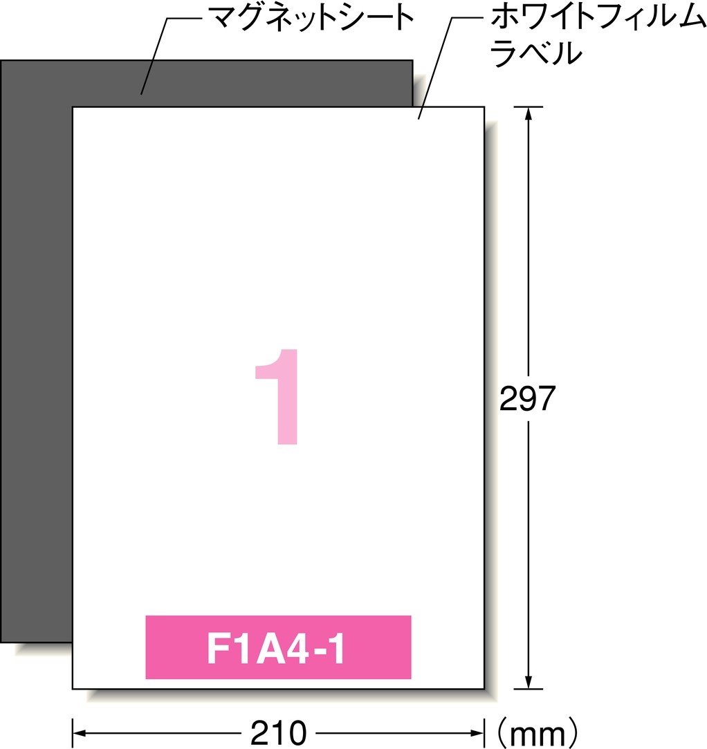 確認用　2 エーワン 29491 両面マグネットセット ツヤ消しフィルム 両面