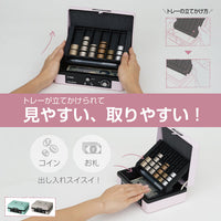 カール キャッシュボックス おしゃれ手提げ金庫 A6 コイントレー 簡易レジ
