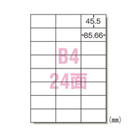 エーワン 28202 PPC(コピー)ラベル 紙ラベル B4 24面 宛名表示用 100シート