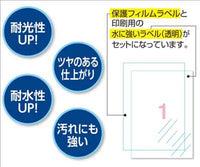 エーワン 28873 手作りステッカー 印刷用透明フィルムラベル+保護用透明フィルムラベル A4 1面 3セット