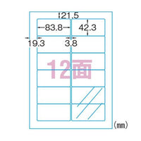 エーワン 29461 ラベルシール ツヤ消しフィルム透明 A4 12面10シート