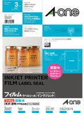 エーワン 30601 ラベルシール 超耐水光沢フィルム透明 A4 1面3シート