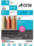 エーワン 30612 ラベルシール 超耐水光沢フィルム透明 A4 12面3シート
