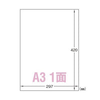 エーワン 31030 屋外でも使えるサインラベルシール 綺麗にはがせるツヤ消しフィルム ポスター用 A3 1面5シート