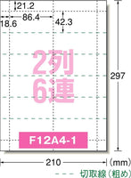 エーワン 51469 パソコンで手作りチケット A4 2列6連 連続20シート