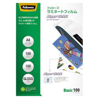 ラミネートフィルム スーパークイック A4 長辺綴 100枚100μ フェローズ