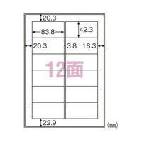 ヒサゴ KLPA861S 屋外ラベル 油面対応 12面 10シート