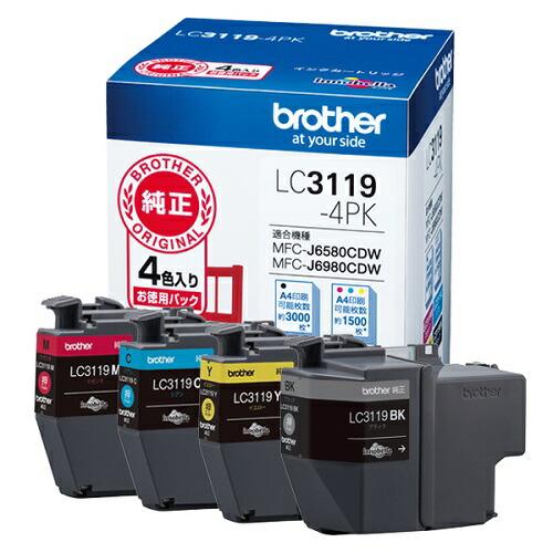 ブラザー brother純正 インクカートリッジ ＬＣ３１１９－４ＰＫ