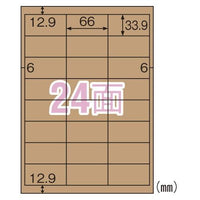 ヒサゴ OPD3008 クラフト紙ラベルダーク 24面 20シート